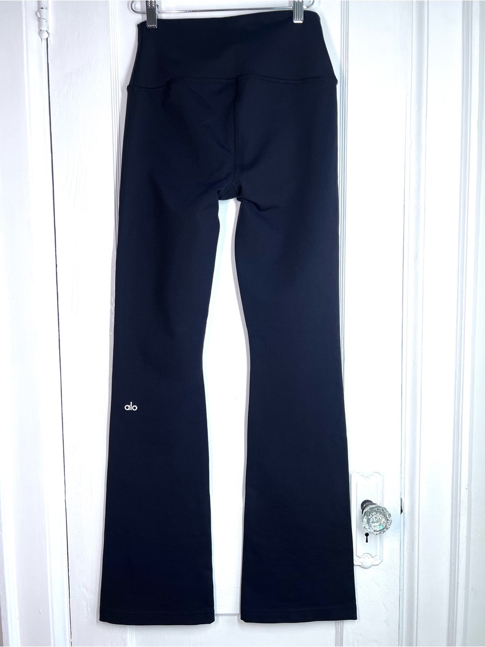 ALO Yoga Airbrush High Waist Boot Cut Flare Black Leggings